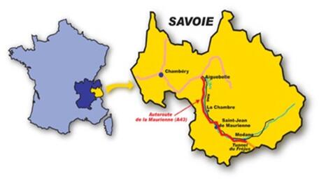 Graphic access to the Fréjus road tunnel